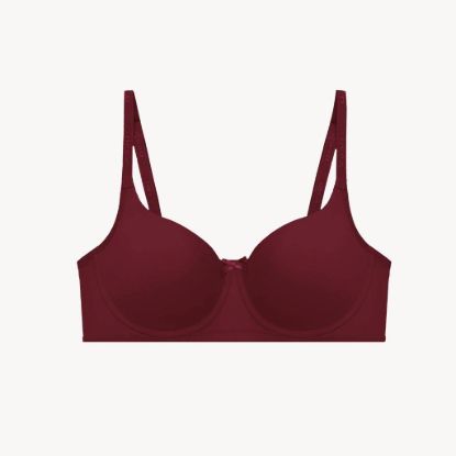 تصویر سوتین neev کد 2018 رنگ زرشکی